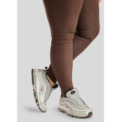 Calça de montaria cintura alta Briella crystal Rose gold Curve full grip feminina Castanho Calça de montaria cintura alta Briella crystal Rose gold Curve full grip feminina Castanho