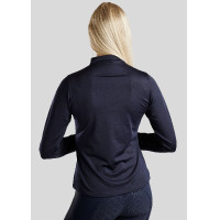 Polo de competição Montar Everly logo de cristal mangas compridas feminino Preto Polo de competição Montar Everly logo de cristal mangas compridas feminino Preto
