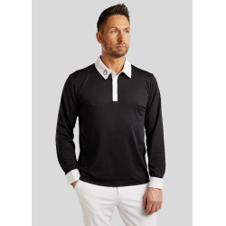 Polo de competição Montar MoWill mangas compridas feminino Preto