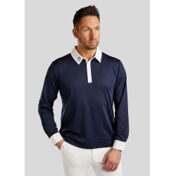 Polo de competição Montar MoWill mangas compridas feminino Marinho escuro Azul