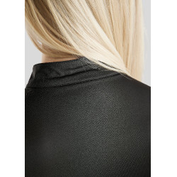 Polo de equitação Everly infantil de mangas compridas Preto