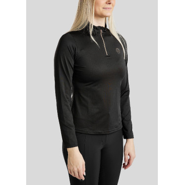 Polo de Equitação Everly Mon Tech feminino de mangas compridas rose gold Polo de Equitação Everly Mon Tech feminino de mangas compridas rose gold