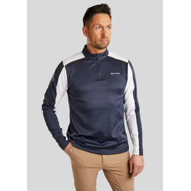 Polo de Equitação MoPhil de mangas compridas para homem Marinho escuro Azul