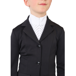 Casaco de competição Montar Junior tom sobre tom com cristais Preto