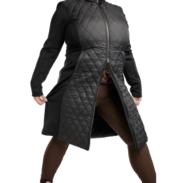 Casaco longo Montar MoQuinn híbrido acolchoado Curve feminino Preto