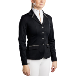 Casaco de competição Montar MoGloria faixa de caviar feminino Preto Casaco de competição Montar MoGloria faixa de caviar feminino Preto