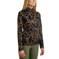 Polo de mangas compridas Montar estampado Haily bridle feminino Verde empoeirado Polo de mangas compridas Montar estampado Haily bridle feminino Verde empoeirado