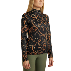 Polo de mangas compridas Montar estampado Haily bridle feminino Preto Polo de mangas compridas Montar estampado Haily bridle feminino Preto