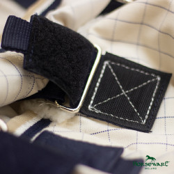 Capa anti-moscas Horseware Rambo Optimo Supreme Summer Sheet Plus CarreauxMarine / gris orage / argent Motivos