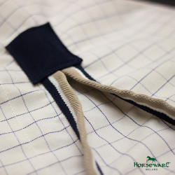 Capa anti-moscas Horseware Rambo Optimo Supreme Summer Sheet Plus CarreauxMarine / gris orage / argent Motivos