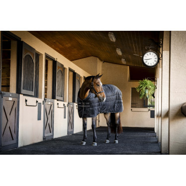 Cobertura de estábulo Horseware Amigo Ripstop Insulator 350g Preto / preto / prata