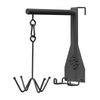 Gancho para cabeçada Grooming Deluxe 4 ganchos Preto