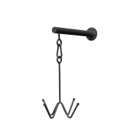 Suporte para cabeçada Grooming Deluxe 4 ganchos fixação na parede Preto