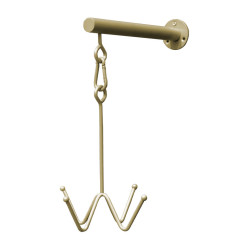 Suporte para cabeçada Grooming Deluxe 4 ganchos fixação na parede Ouro