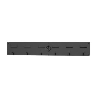 Suporte para cabeçada Grooming Deluxe com 6 ganchos e porta-nome Preto Suporte para cabeçada Grooming Deluxe com 6 ganchos e porta-nome Preto