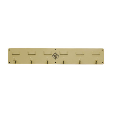 Suporte para cabeçada Grooming Deluxe com 6 ganchos e porta-nome Ouro