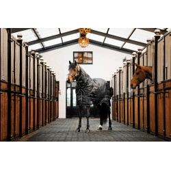Cobertura de estábulo Horseware Easy-Layer Plus 400g Preto / preto / prata Cobertura de estábulo Horseware Easy-Layer Plus 400g Preto / preto / prata