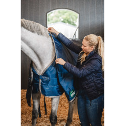 Cobertura de estábulo Horseware Ionic Therapy 50g Bleu imperial / argent /Marine Azul Cobertura de estábulo Horseware Ionic Therapy 50g Bleu imperial / argent /Marine Azul