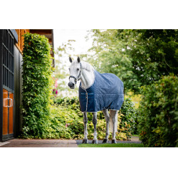 Cobertura de estábulo Horseware Ionic Therapy 50g Bleu imperial / argent /Marine Azul Cobertura de estábulo Horseware Ionic Therapy 50g Bleu imperial / argent /Marine Azul