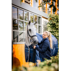 Cobertura de estábulo Horseware Ionic Therapy 50g Bleu imperial / argent /Marine Azul Cobertura de estábulo Horseware Ionic Therapy 50g Bleu imperial / argent /Marine Azul