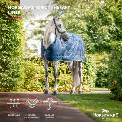 Cobertura de estábulo Horseware Ionic Therapy 50g Bleu imperial / argent /Marine Azul Cobertura de estábulo Horseware Ionic Therapy 50g Bleu imperial / argent /Marine Azul