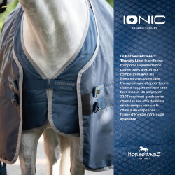 Cobertura de estábulo Horseware Ionic Therapy 50g Bleu imperial / argent /Marine Azul Cobertura de estábulo Horseware Ionic Therapy 50g Bleu imperial / argent /Marine Azul
