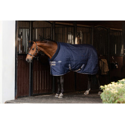 Cobertura de estábulo Horseware Rhino 100g Preto / cinza titânio / azul clássico Cobertura de estábulo Horseware Rhino 100g Preto / cinza titânio / azul clássico