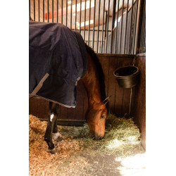 Cobertura de estábulo Horseware Rhino 100g Preto / cinza titânio / azul clássico Cobertura de estábulo Horseware Rhino 100g Preto / cinza titânio / azul clássico