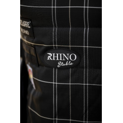 Cobertura de estábulo Horseware Rhino 350g VL Preto / xadrez branco cinza Cobertura de estábulo Horseware Rhino 350g VL Preto / xadrez branco cinza