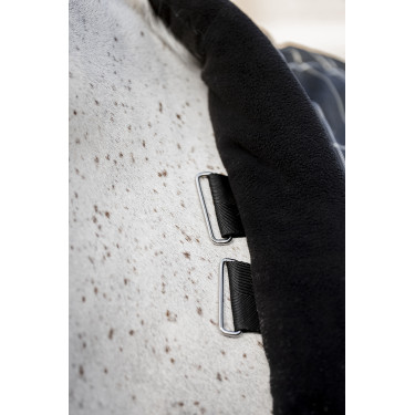 Cobertura de estábulo Horseware Rhino 350g VL Preto / xadrez branco cinza Cobertura de estábulo Horseware Rhino 350g VL Preto / xadrez branco cinza