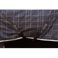 Cobertura de estábulo Horseware Rhino Pónei 100g Preto / xadrez branco cinza