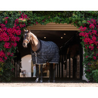 Cobertura de estábulo Horseware Rhino Pônei 250g VL Preto / xadrez branco cinza Cobertura de estábulo Horseware Rhino Pônei 250g VL Preto / xadrez branco cinza