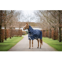 Capa Horseware Amigo 1200D Integrated Turnout 0g Marinho / cinza titânio / prata Azul-marinho Capa Horseware Amigo 1200D Integrated Turnout 0g Marinho / cinza titânio / prata Azul-marinho