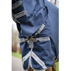 Cobertura Horseware Amigo 1200D Integrated Turnout 150g Marinho / cinza titânio / prata Azul-marinho
