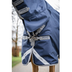 Capa Horseware Amigo 1200D Integrated Turnout 250g Marinho / cinza titânio / prata Azul-marinho Capa Horseware Amigo 1200D Integrated Turnout 250g Marinho / cinza titânio / prata Azul-marinho
