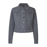 Casaco Jeans Kingsland KLKayce feminino Cinza jeans Cinzento