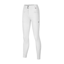 Calça Kingsland KLKerry sem costura com joelheiras para mulher morfologia em H Branco