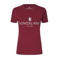 T-shirt Logo Kingsland Classic feminino Borgonha novo Vermelho T-shirt Logo Kingsland Classic feminino Borgonha novo Vermelho