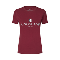 T-shirt Logo Kingsland Classic feminino Borgonha novo Vermelho T-shirt Logo Kingsland Classic feminino Borgonha novo Vermelho