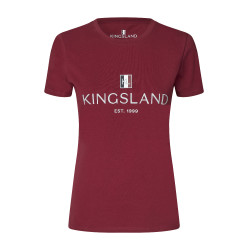 T-shirt Logo Kingsland Classic feminino Borgonha novo Vermelho