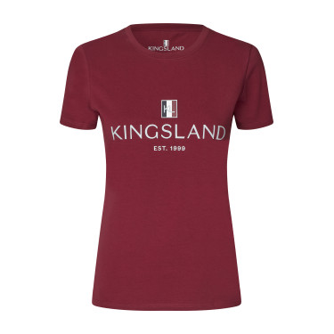 T-shirt Logo Kingsland Classic feminino Borgonha novo Vermelho