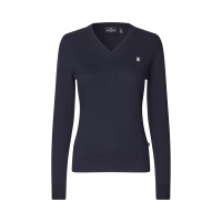 Camisola Kingsland decote em V Classic feminina Marinho Azul-marinho