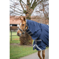 Capa Horseware Amigo 1200D Integrated Turnout 50g Marinho / cinza titânio / prata Azul-marinho Capa Horseware Amigo 1200D Integrated Turnout 50g Marinho / cinza titânio / prata Azul-marinho
