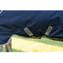 Capa Horseware Amigo 1200D Plus Poney Turnout 0g Marinho / cinza titânio / prata Azul-marinho