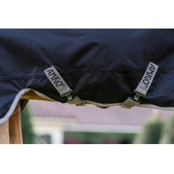 Capa Horseware Amigo 1200D Plus Pônei Turnout 250g Preto / cinza titânio / prata