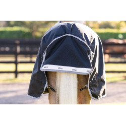 Capa Horseware Amigo 1200D Pônei Turnout 0g Preto / cinza titânio / prata