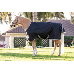 Capa Horseware Amigo 1200D Pônei Turnout 0g Preto / cinza titânio / prata