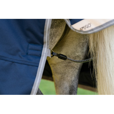 Cobertura Horseware Amigo 1200D Poney Turnout 250g Marinho / cinza titânio / prata Azul-marinho
