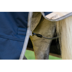 Capa Horseware Amigo 1200D Pônei Turnout 50g Marinho / cinza titânio / prata Azul-marinho