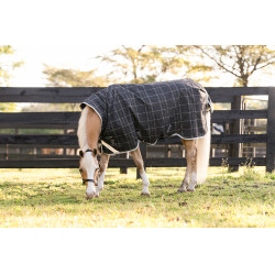Capa Horseware Amigo 1200D Pônei Turnout 50g Preto / cinza titânio / prata